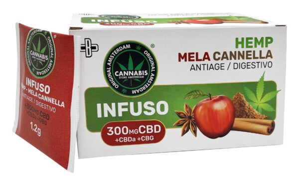 Infusion CBD chanvre + Pomme + Canelle 300mg CBD+CBDa+CBG
