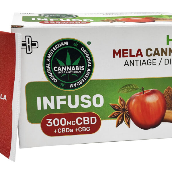 Infusion CBD chanvre + Pomme + Canelle 300mg CBD+CBDa+CBG
