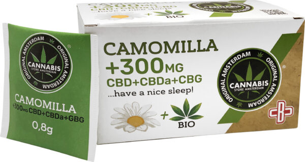 Infusion CBD chanvre + Camomille +300mg CBD+CBDa+CBG